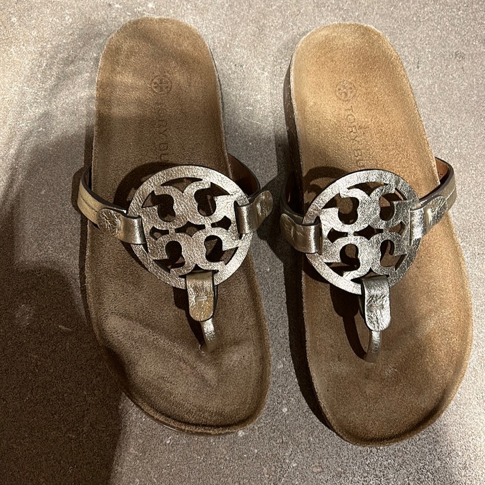 Tory Burch miller cloud sandal gold